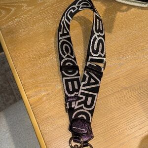 Marc Jacobs Black and Silver Logo Strap